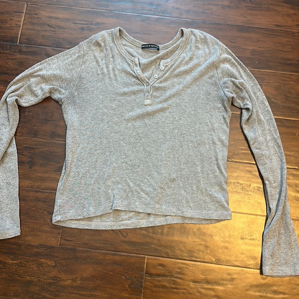 Brandy Melville one size fits all grey crop top